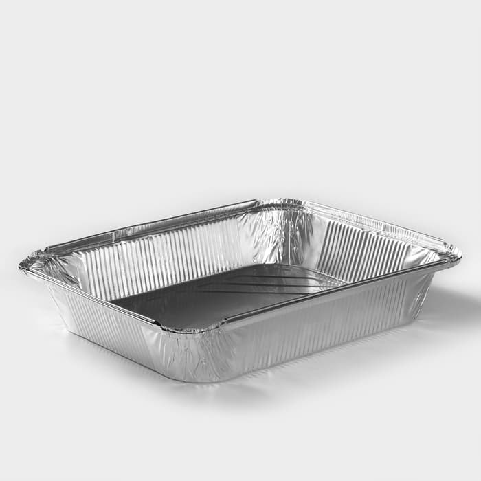 Формы для выпечки и запекания Доляна, набор 2 шт., 3.18 л, 32×26×6.5 см, фольга, серебристые