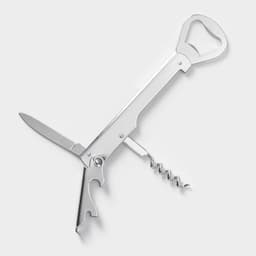 Штопор-открывашка Доляна «Универсальная», h=14 см, серебристый