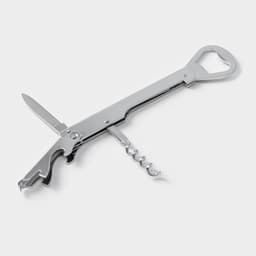 Штопор-открывашка Доляна «Универсальная», h=14 см, серебристый