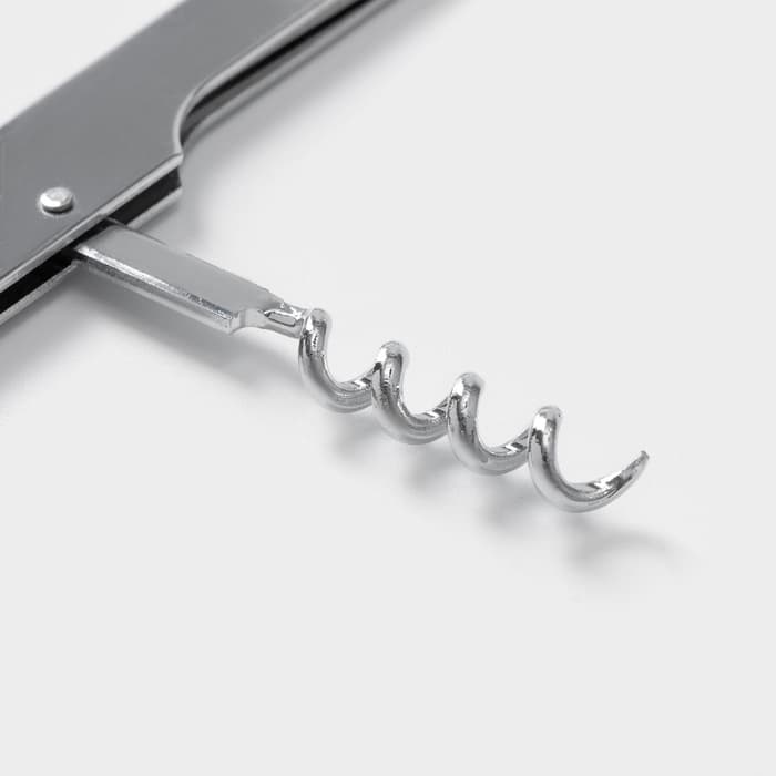 Штопор-открывашка Доляна «Универсальная», h=14 см, серебристый