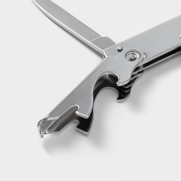 Штопор-открывашка Доляна «Универсальная», h=14 см, серебристый