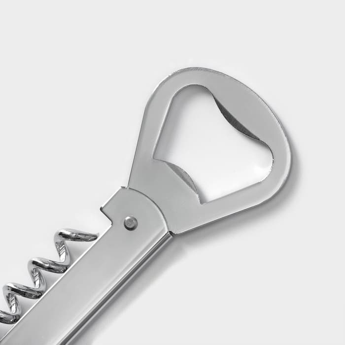 Штопор-открывашка Доляна «Универсальная», h=14 см, серебристый