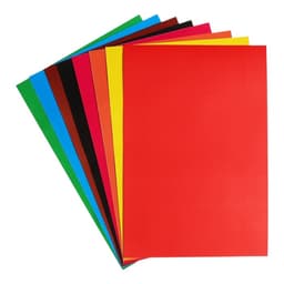 Картон цветной А4, 8 листов, 8 цветов, Calligrata, мелованный 240 г/м², в пленке