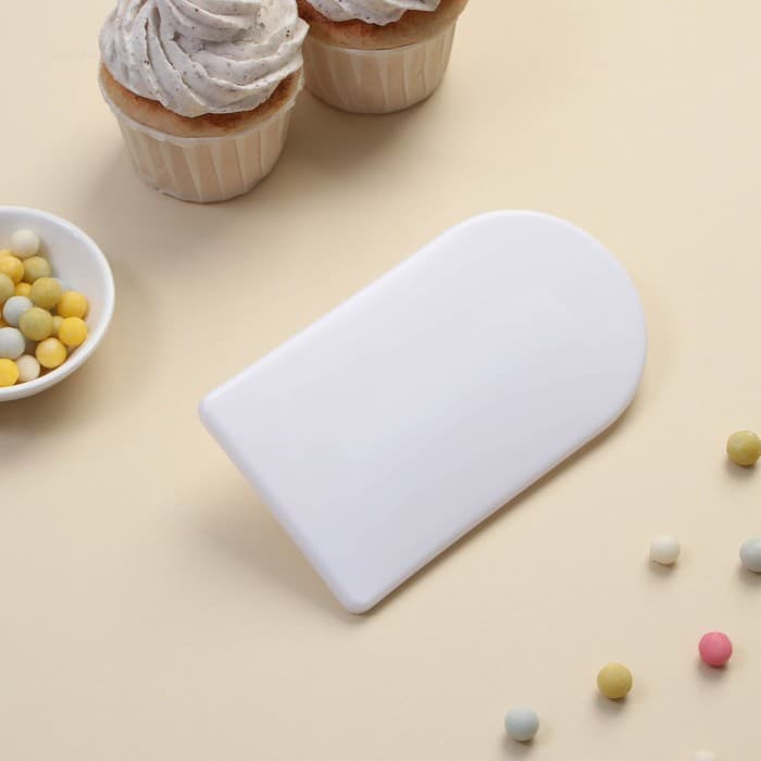 Кондитерский утюжок для мастикиKONFINETTA, 15×8×2.5 см, с ручкой, пластик, белый