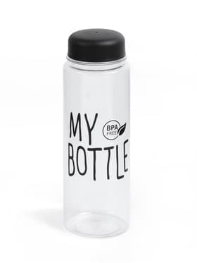 Бутылка для воды My bottle, 500 мл, 19.5×6.5 см, чёрная