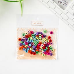 Набор бусин для рукоделия и плетения «Арт Узор. Разноцветные цифры», пластик, 20 г, 0.7×0.7 см