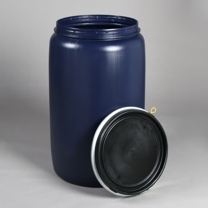 Бочка пищевая, 227 л, пластиковая, с крышкой, не штабелируемая, Open Top Drums