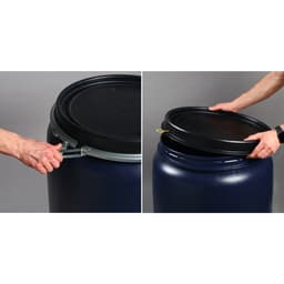 Бочка пищевая, 227 л, пластиковая, с крышкой, не штабелируемая, Open Top Drums