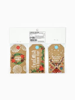 Шильдик декоративный в наборе «Счастья в Новом Году», 9×5 см, 6 шт.