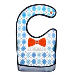 Нагрудник для кормления M&B «Джентльмен» непромокаемый на липучке, с карманом