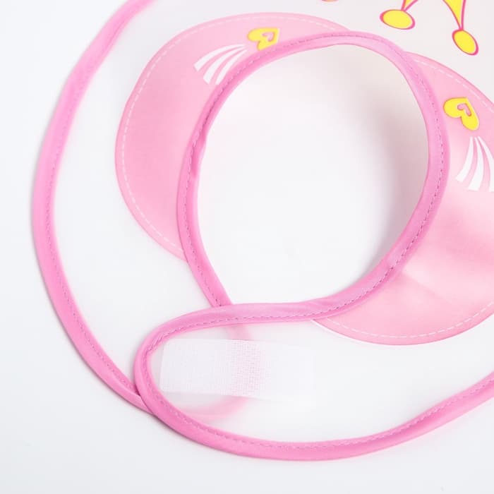 Нагрудник для кормления M&B «Наша принцесса» непромокаемый на липучке, с карманом