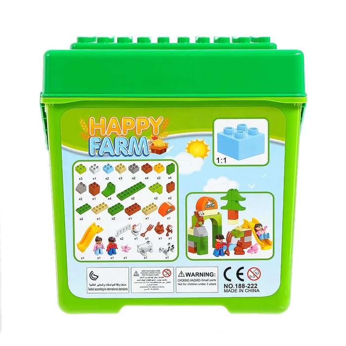 Конструктор KIDS HOME TOYS «Счастливая ферма», 54 детали