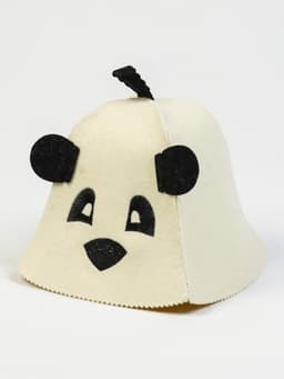Шапка для бани и сауна «Панда», шерсть 100%, детская, «Добропаровъ»