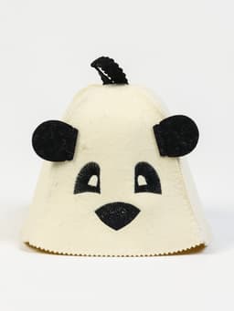 Шапка для бани и сауна «Панда», шерсть 100%, детская, «Добропаровъ»