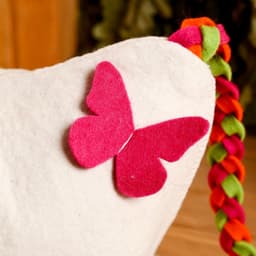 Шапка для бани и сауны, детская «Бабочки» с косичками, войлок, фетр, «Добропаровъ»