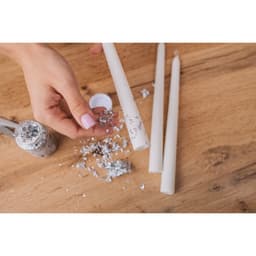 Свечи витые 1.9×20 см, набор 6 шт., перламутровый металлик