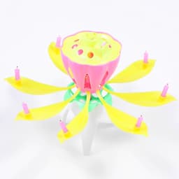 Свеча для торта музыкальная «Тюльпан», жёлтая, 12×5 см