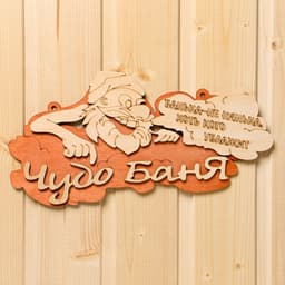 Табличка для бани и сауны «Чудо - баня», 30×16 см, «Добропаровъ»