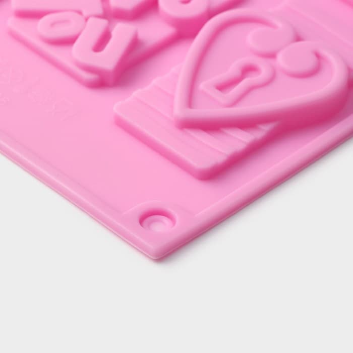 Форма для конфет и шоколада Доляна «Любовь», силикон, 28.7×17.4 см, 16 ячеек (4.7×3.8 см), МИКС