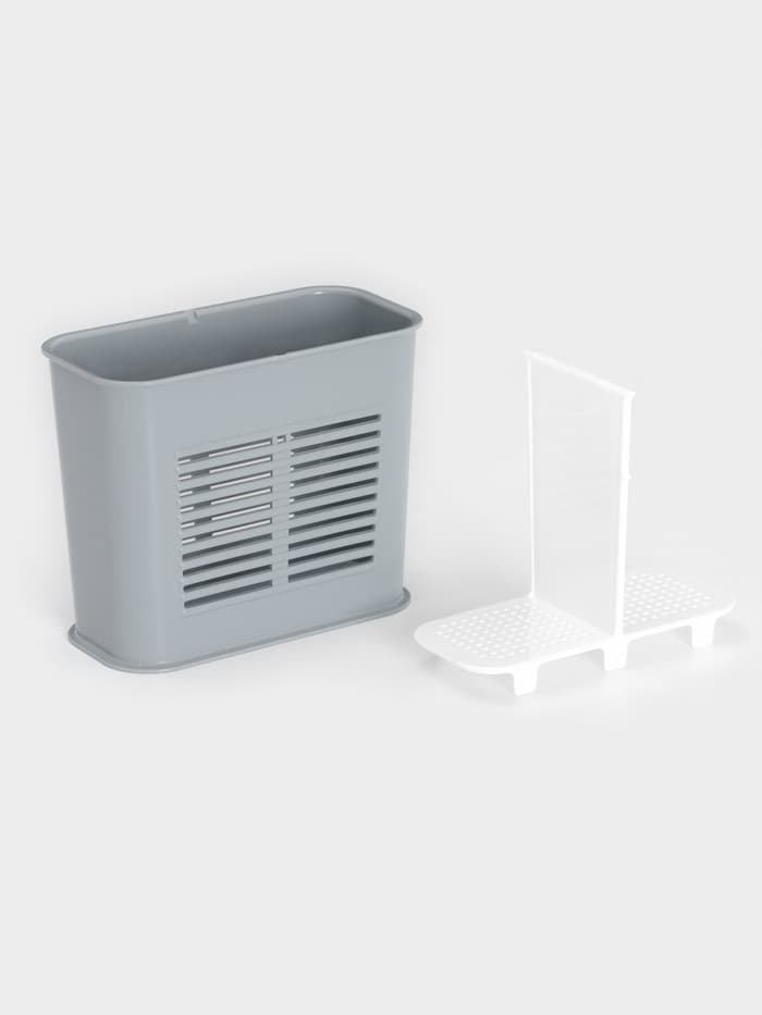 Подставка для столовых приборов Полимербыт, пластик, 8×16×13 см, МИКС