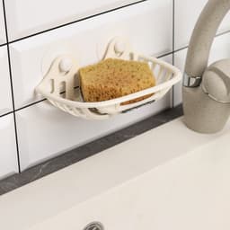 Мыльница на присосках Полимербыт, пластик, 16×10×6.5 см, МИКС