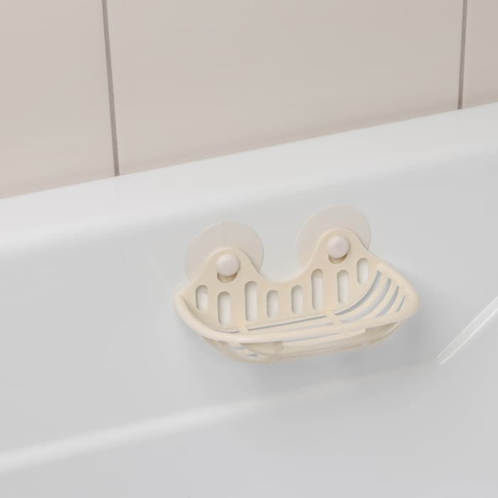 Мыльница на присосках Полимербыт, пластик, 16×10×6.5 см, МИКС