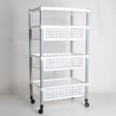 Этажерка напольная на колесиках 4-х секционная, МИКС