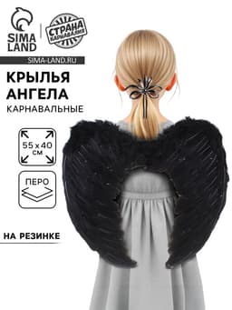 Крылья ангела, 55×40, чёрные