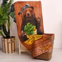 Полотенце вафельное «Банька парит», 60×146 см, хлопок 100%