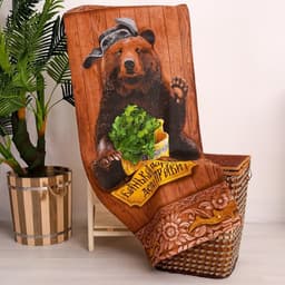 Полотенце вафельное «Банька парит», 60×146 см, хлопок 100%