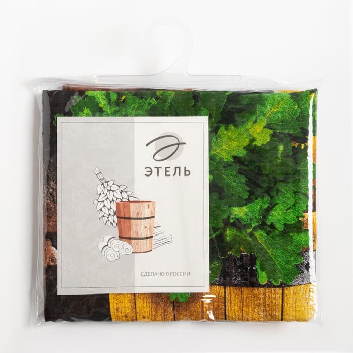 Полотенце вафельное «Банька парит», 60×146 см, хлопок 100%