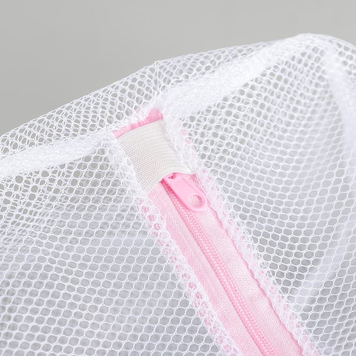 Мешок для стирки белья Доляна, 22×33×19 см, крупная сетка, белый