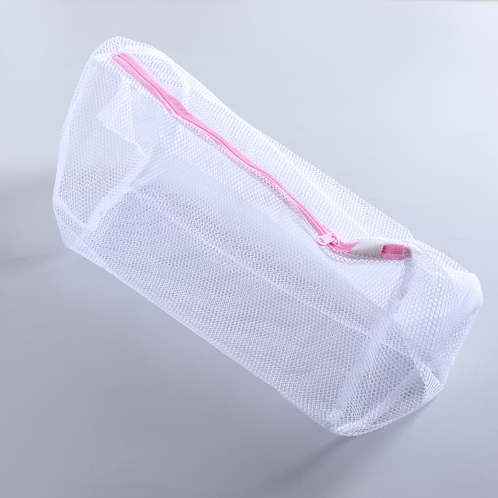 Мешок для стирки белья Доляна, 22×33×19 см, крупная сетка, белый