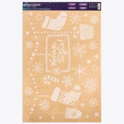 Наклейки на окна многоразовые «С Новым годом», 33×50 см