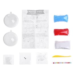 Елочный шар «Новый год! Медвежонок» с массой для лепки, набор для творчества