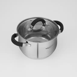 Набор посуды Катунь «Ирида», 3 предмета: кастрюли 2.9 л, 3.9 л, ковш 1.9 л, капсульное дно, индукция, нержавеющая сталь, AISI - 201