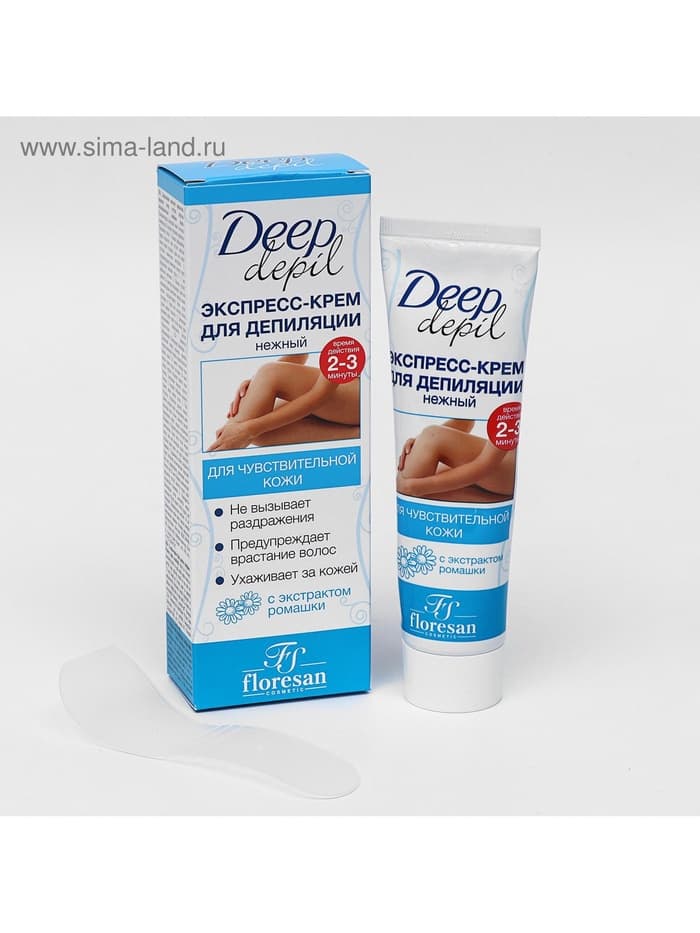 Экспресс-крем для депиляции Floresan Deep Depil нежный, для чувствительной кожи, 100 мл
