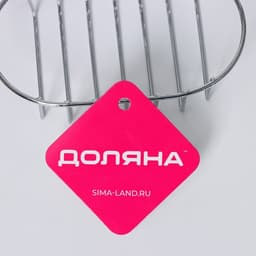 Мыльница подвесная овальная Доляна, 13.5×10.5×8 см, серебристая