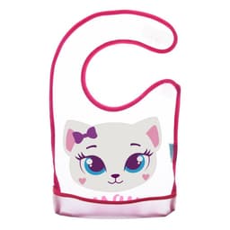 Нагрудник для кормления M&B «Котёнок» непромокаемый на липучке, с карманом, МИКС