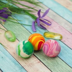 Мяч каучуковый, цветной, 2.5 см, МИКС