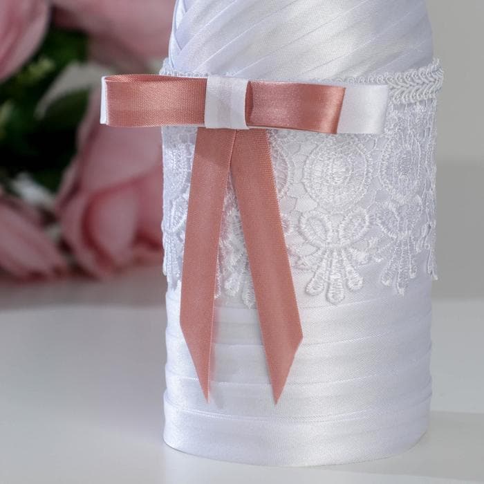 Украшение для шампанского «Нежность», пыльная роза