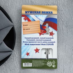 Ложка чайная с гравировкой «За тобой как за стеной!», h=14 см