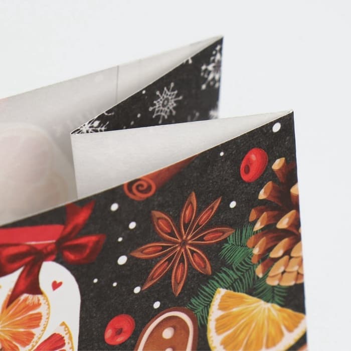 Пакет подарочный без ручек новогодний «Счастливых моментов», 10×19.5×7 см