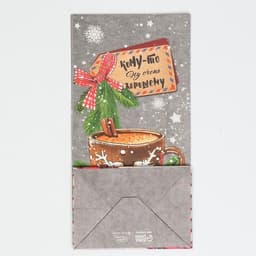 Пакет подарочный без ручек новогодний «Кому‒то ну очень хорошему», 10×19.5×7 см