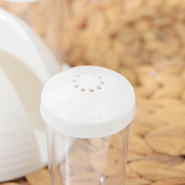 Набор для специй с салфетницей BEROSSI Cake, 2 шт.: солонка и перечница 70 мл, пластик, белый