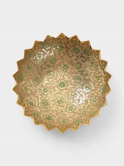 Блюдо «Многогранность», 5×15×15 см, латунь, цветная эмаль