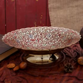 Блюдо «Живая изгородь», 6.5×20×20 см, латунь, цветная эмаль, МИКС