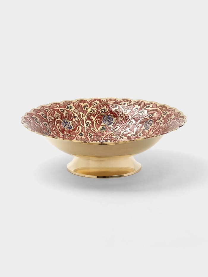 Блюдо «Живая изгородь», 6.5×20×20 см, латунь, цветная эмаль, МИКС