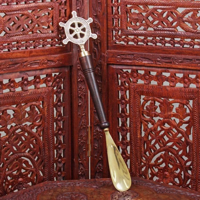 Ложка для обуви «Штурвал», 37×7.5×2.5 см, латунь