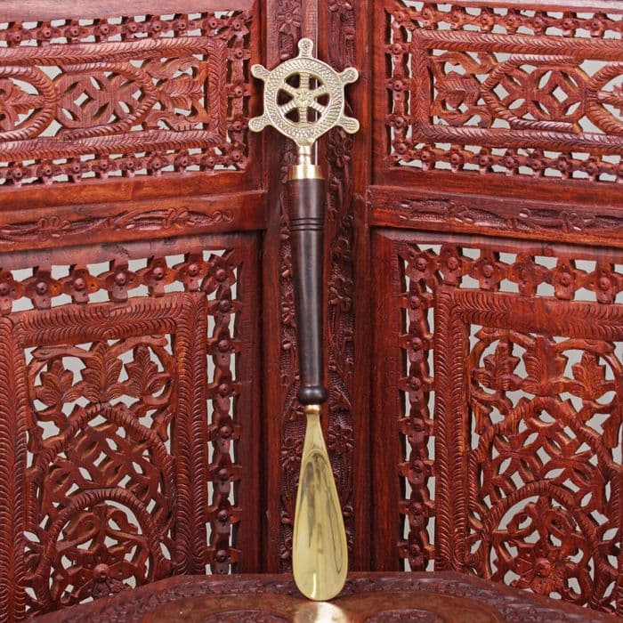 Ложка для обуви «Штурвал», 37×7.5×2.5 см, латунь